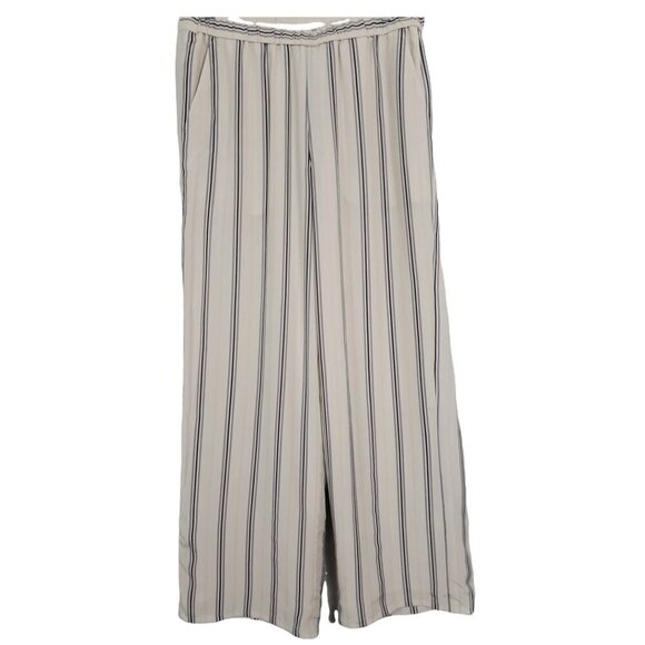 ❤️054 Per se Silk High Waist Wide Leg Striped Pants - Picture 4 of 8